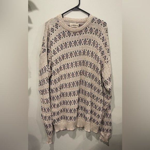 Vintage 90’s Men’s Liberty by Old Glory Sweater Blue Red Green Tan Size XLT - Picture 2 of 6